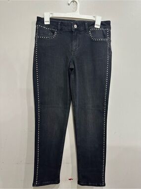NWOT Liu Jo Milano Black Studded Skinny Jeans Size 29